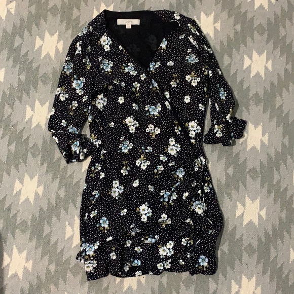 Loft floral polka dot romper - Picture 2 of 3